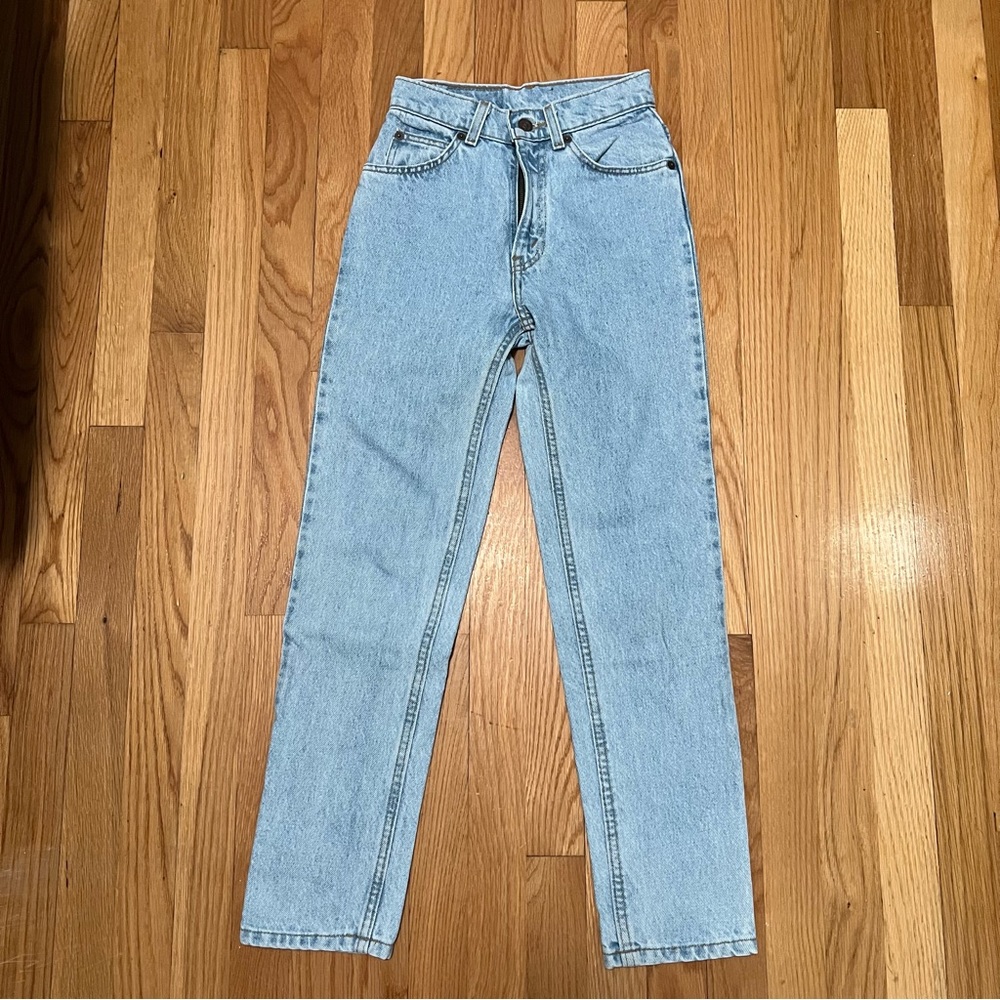 Kids vintage light wash orange tab Levi’s